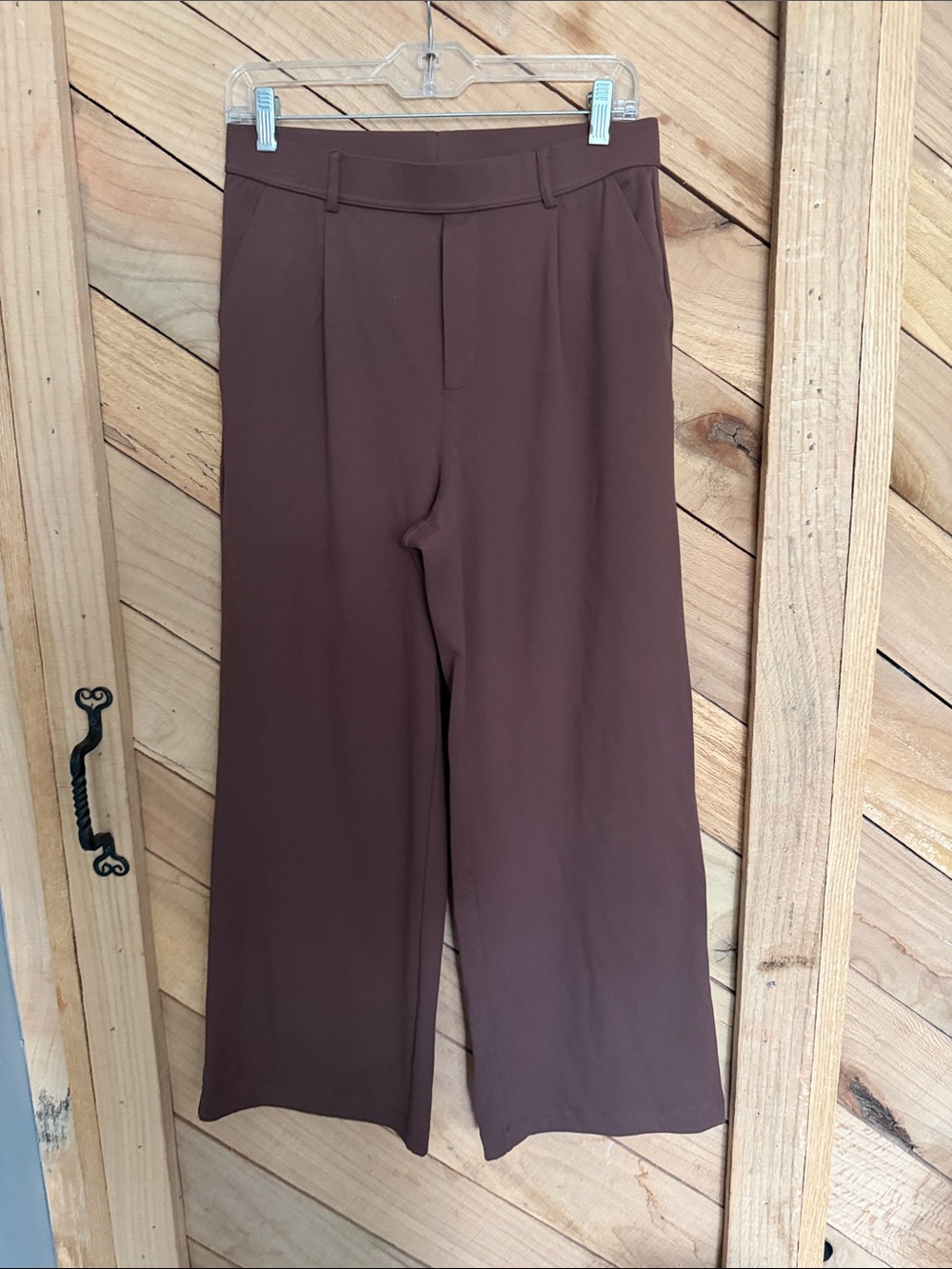 HALARA Brown Wide-Leg women’s Dress Pants
